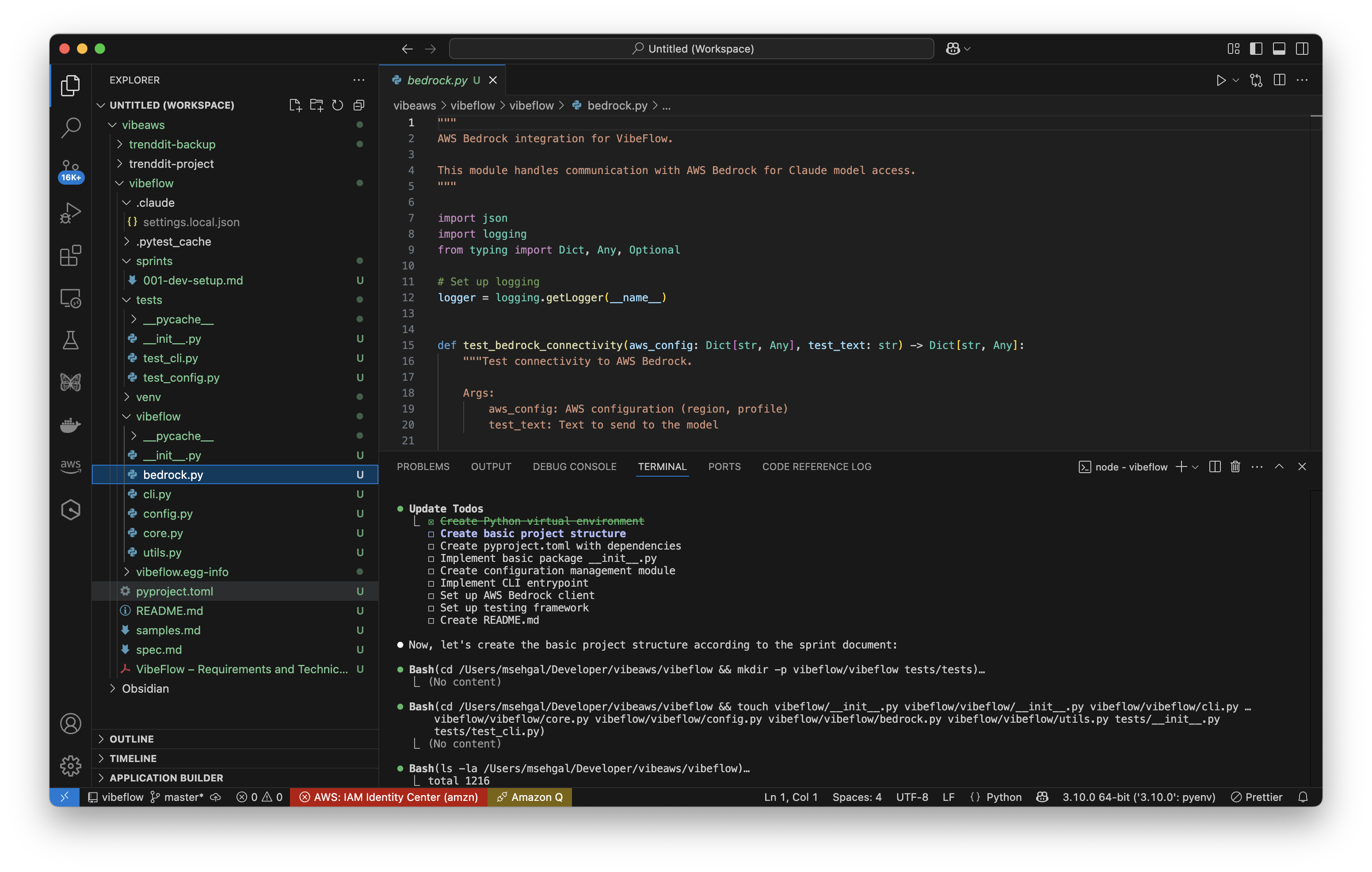 Code Generation Sprint Setup