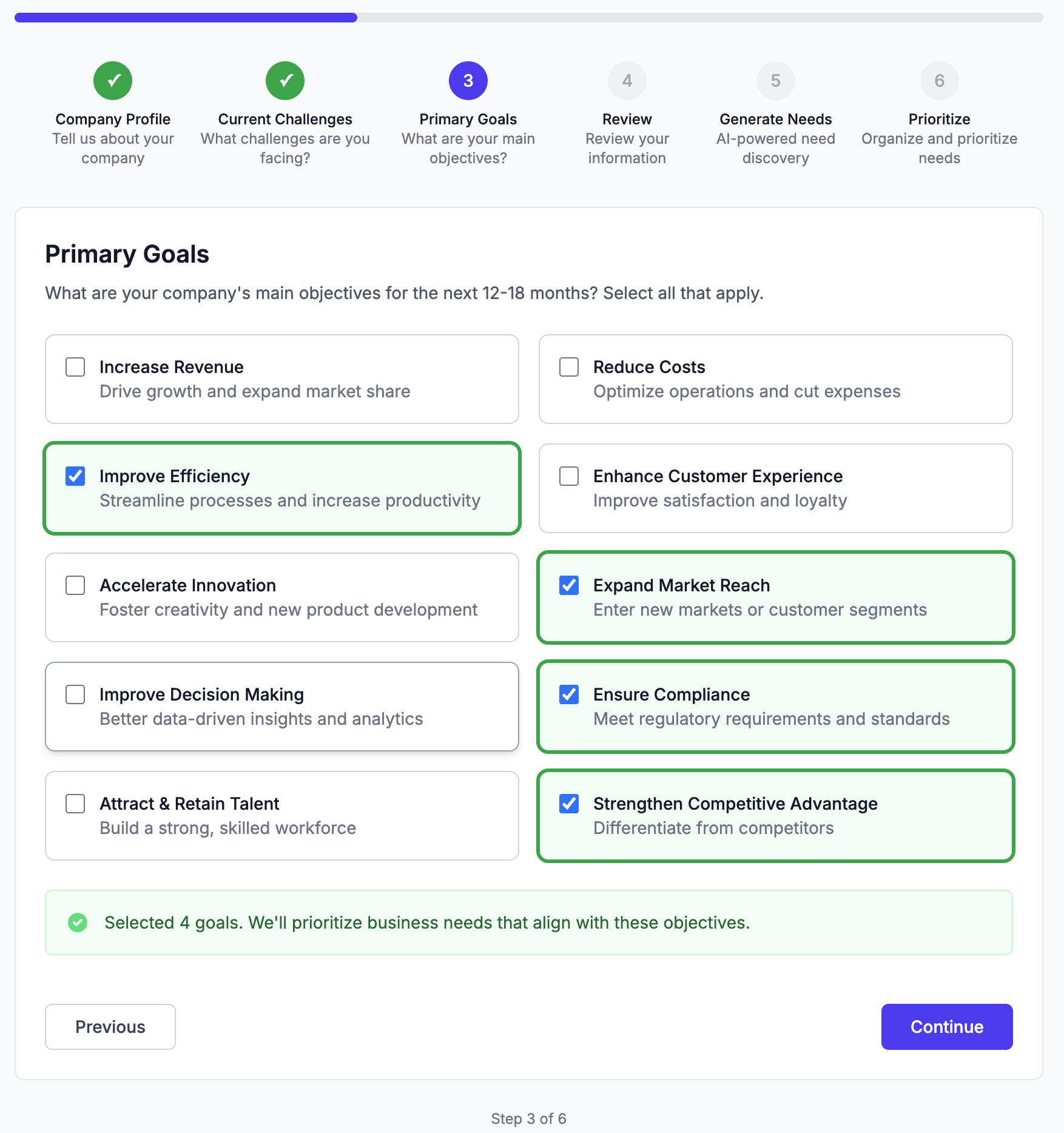 Enterprise Profile Setup